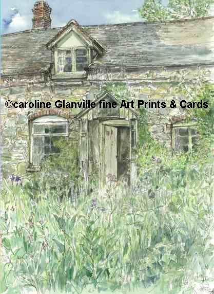 Cottage porch, painting by Caroline Glanville